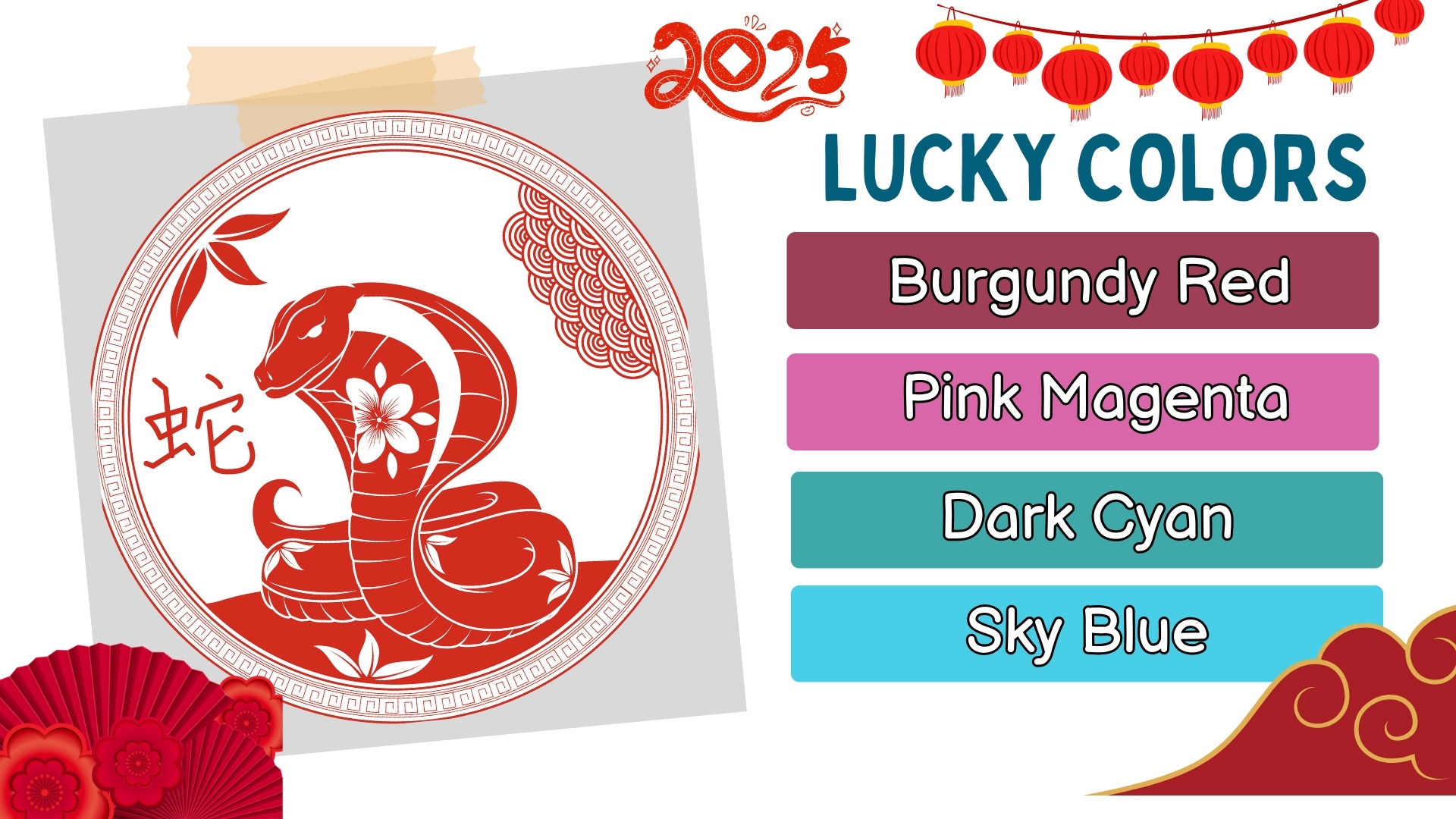 Lucky Colors 2025 Color Your Way to Success in the Year of the Wood Snake